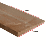 Treated Brown Featheredge Board 1800mm X 125mm