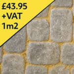 60mm Aura Cobble Paver Silver Fleck 171x114mm