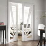 Aurora Clear Glazed White Internal Door - Image 3