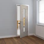 Alabama Light Grey Glazed Laminate Internal Door - Image 3