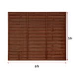 Superior Lap Panels 6Ft X 5Ft - Brown