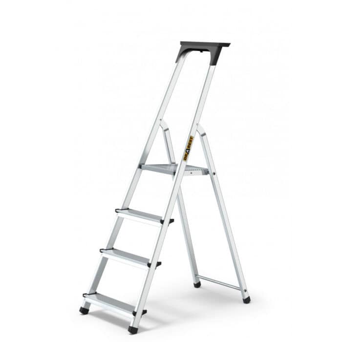 aluminum 4 step household ladder with tool shelf 125 kg