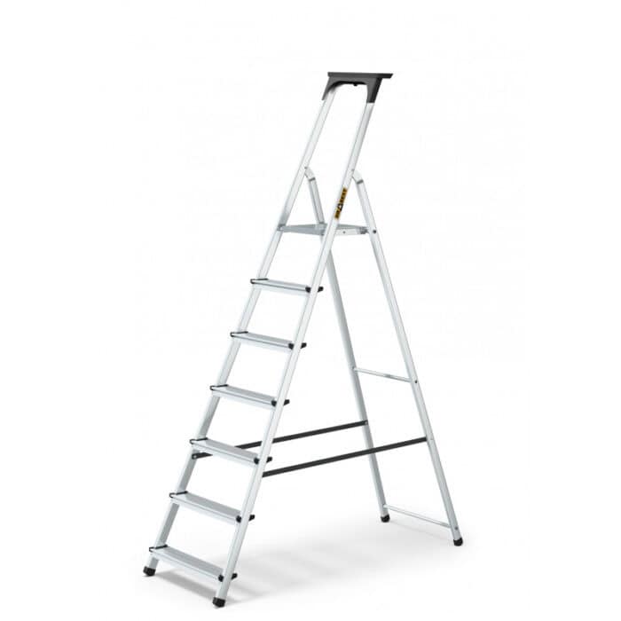 aluminum 7 step household ladder with tool shelf 125 kg