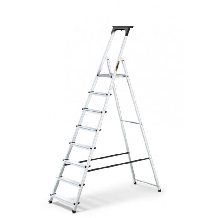 aluminum 8 step household ladder with tool shelf 125 kg