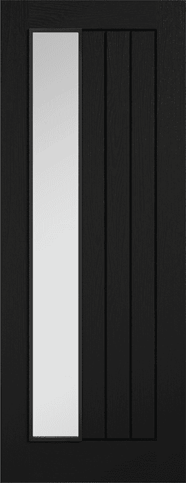 LPD Doors Black Mexicano Offset Glazed Internal Door