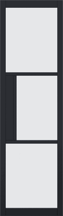 LPD Doors Black Tribeca Sidelight with Lock Block Internal Door