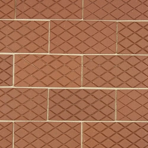 65mm Clay Diamond Paver Red