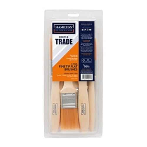 For The Trade Fine Tip Flat Brushes 6pk