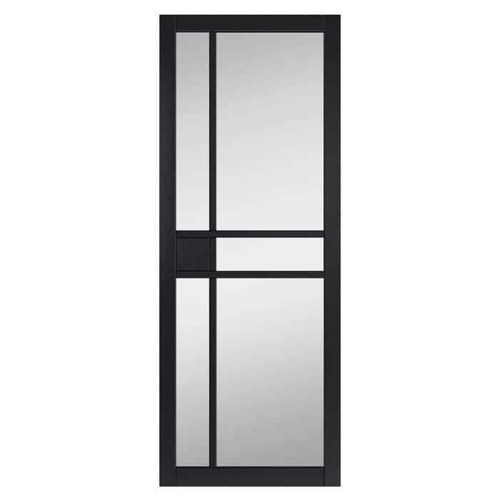 City Black Clear Glazed Internal Door