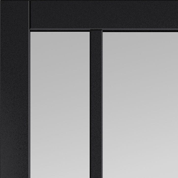 City Black Clear Glazed Internal Door - Image 4