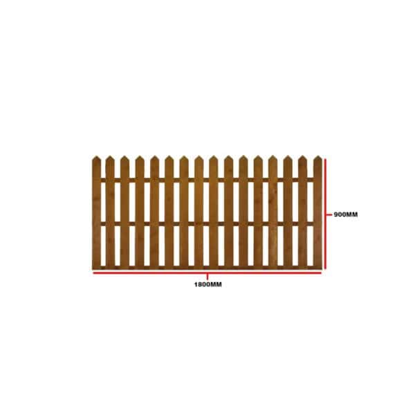 Timber picket fence panel outdoor garden fence section