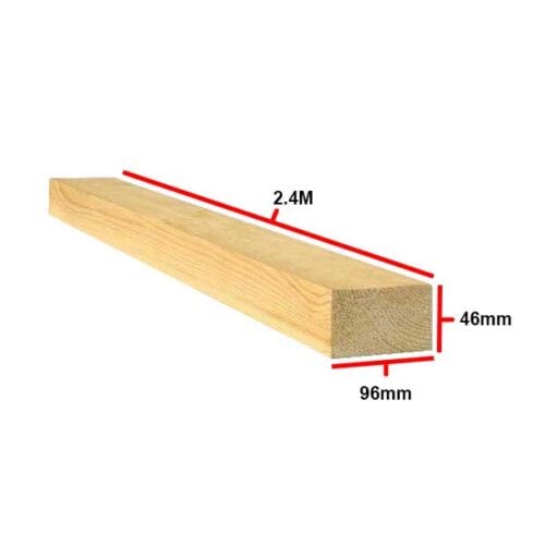 PLANED SMOOTH TIMBER 96MM 46 2.4