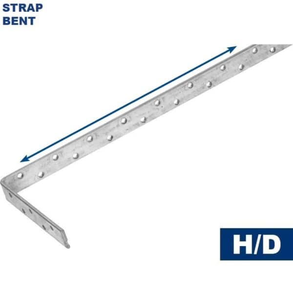 Galvanised heavy duty strap bent for structural timber fixing