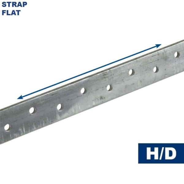 Galvanised flat heavy duty strap bent for structural fixing