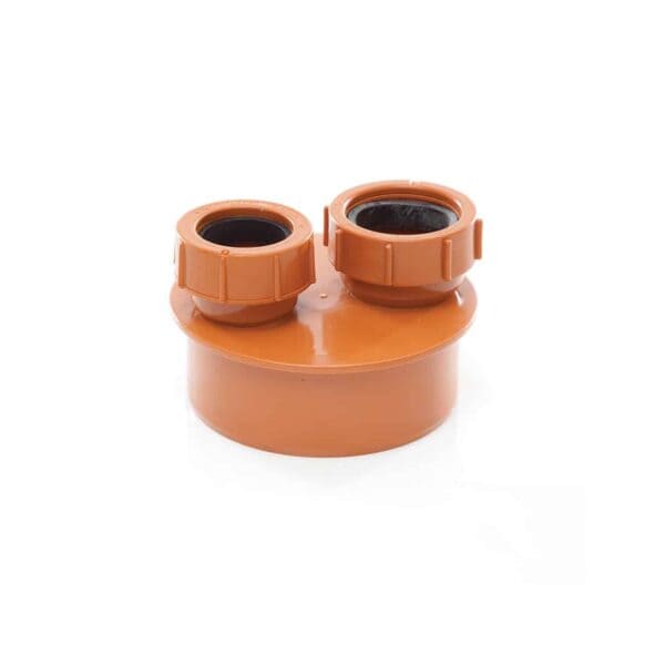 UG Double Waste Pipe Adaptor 32mm & 40mm To 110mm Drainage Pipe