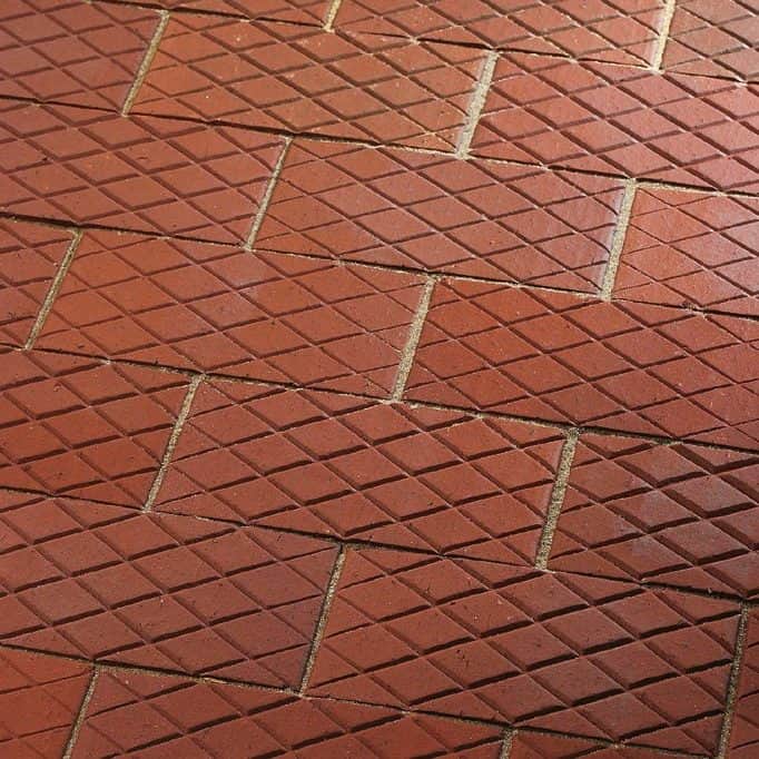 65mm Clay Diamond Paver Red - Image 2