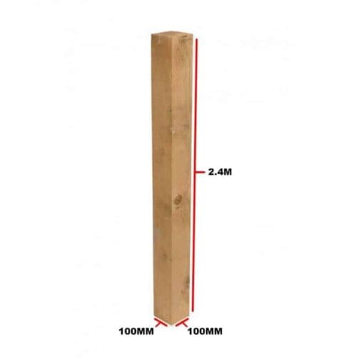 WOODEN POST 100 100 2.4