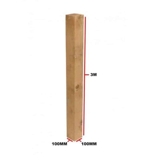 WOODEN POST 100 100 3