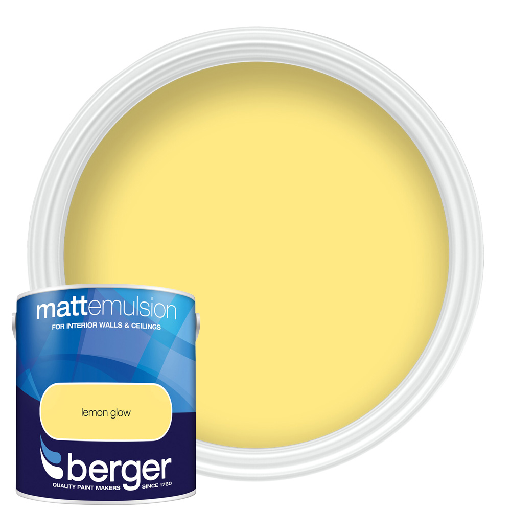 Berger Matt Emulsion Lemon Glow 2.5L - Image 2