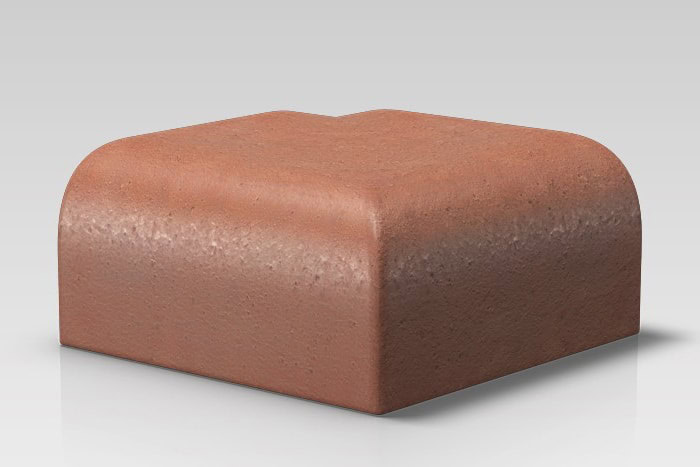 Bn 19.2 Bullnose External Return To Double Bullnose Square Corners On Bed Red