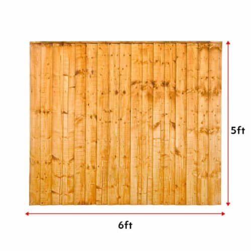 Featheredge Close Board Panels 6Ft X 5Ft