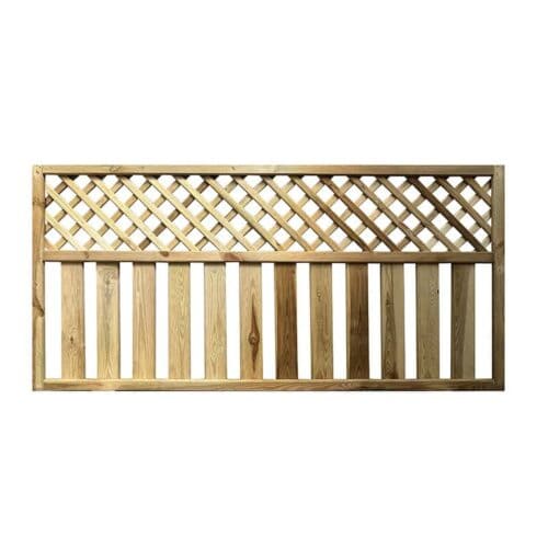 Timber European picket fence panel decorative garden boundary