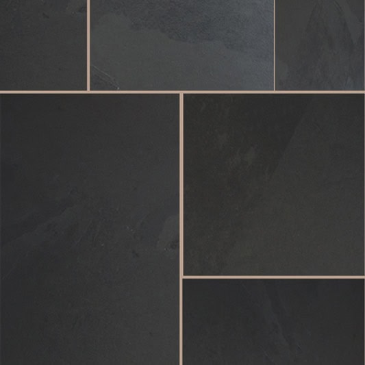 Natural Stone Calibrated Patio Kit Black Slate