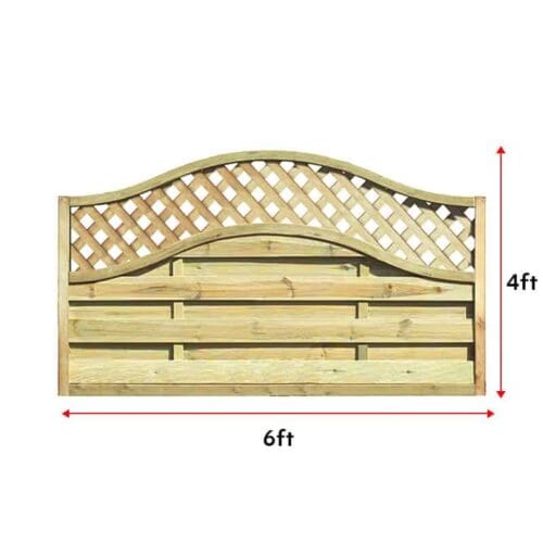 St Mellor fence panel 6ft x 4ft decorative timber fencing