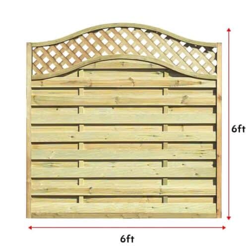 Wooden St Mellor fence panel 6x6 garden fencing panel
