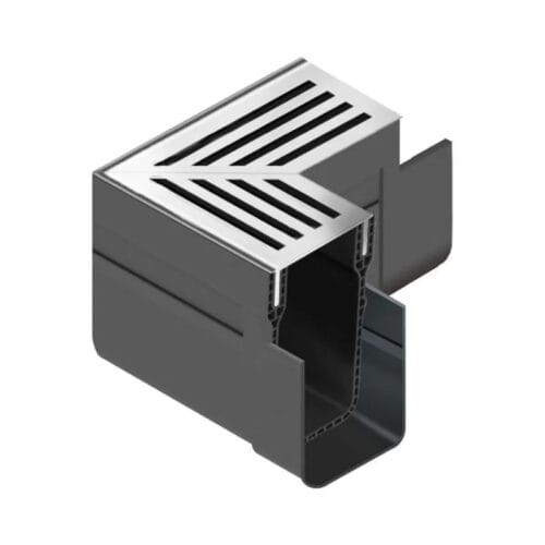 Aco Slimline Stainless Steel Corner Unit