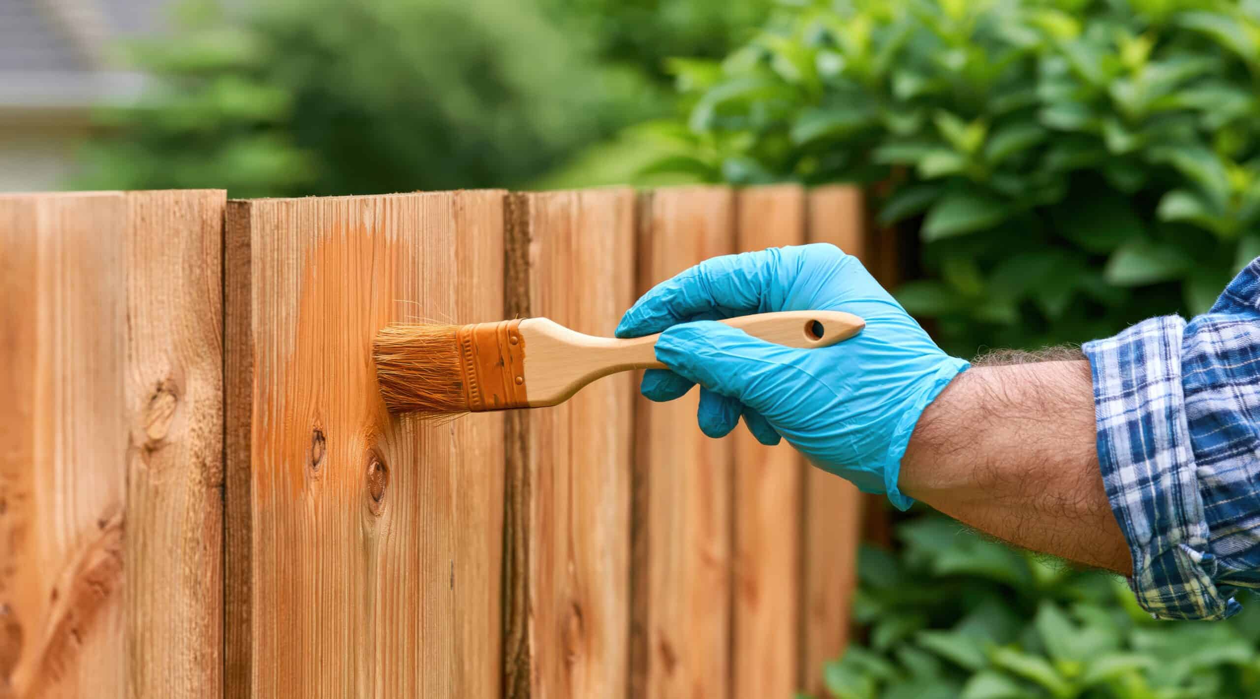 how to paint garden fence scaled