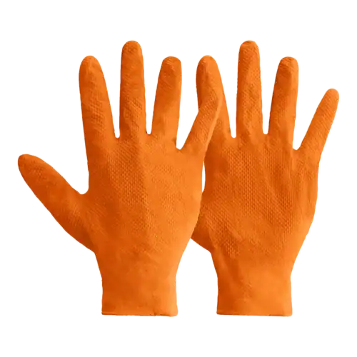 Mercator Ideall Grip Nitrile Gloves Orange